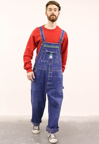 VINTAGE LIBERTY BLUE DENIM DUNGAREES