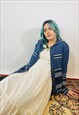 VINTAGE GRANDAD KNITTED 90S ABSTRACT COTTAGE BOHO CARDIGAN