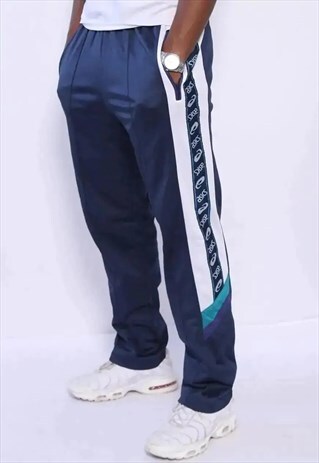 VINTAGE ASICS TRACKSUIT BOTTOMS BLUE