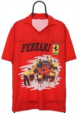 Vintage Ferrari Red Graphic Racing Jersey
