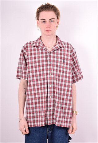 POLO RALPH LAUREN MENS VINTAGE SHIRT LARGE MULTI CHECK 90'S