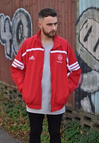 VINTAGE 90'S ADIDAS HANDBALL WINDBREAKER TRACK JACKET