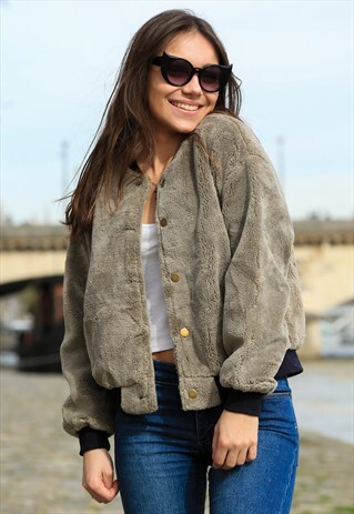 FLUFFY BOMBER JACKET