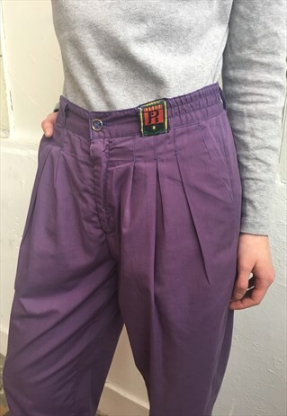 VINTAGE 80' AMAZING BEAUTIFUL UNISEX PURPLE TROUSERS