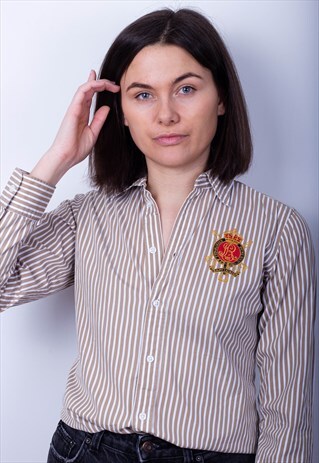 RARE RALPH LAUREN EMBROIDERED PATCH SHIRT