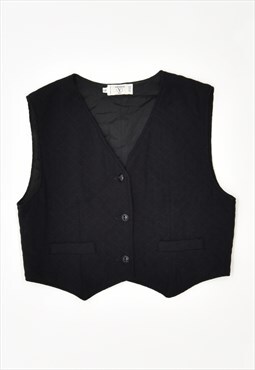 Vintage 90's Valentino Quilted Waistcoat Black