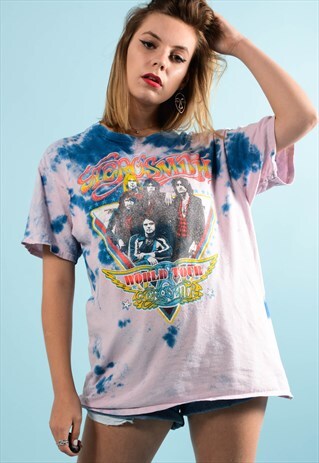 VINTAGE AEROSMITH TIE-DYE TEE SHIRT
