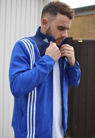 VINTAGE 90'S ADIDAS FOOTBALL WINDBREAKER TRACK JACKET