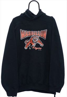Vintage Wassillon Tigers Graphic Black Hoodie Womens