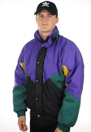 VINTAGE 90S PADDED COLOUR SKI COAT JACKET