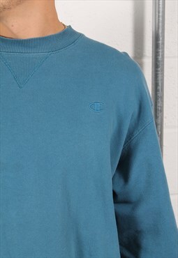 Vintage Champion Sweatshirt in Blue Crewneck Jumper XL