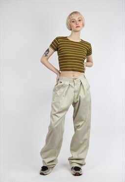 Vintage 90s Tommy Hilfiger Boyfriend Jeans Ladies Beige