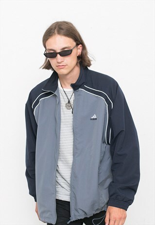 VINTAGE ADIDAS GREY TRACK JACKET