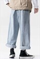 KALODIS LOOSE AMERICAN CASUAL STRAIGHT WIDE LEG JEANS