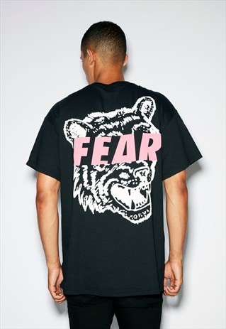 FEAR OVERSIZED BLACK TEE