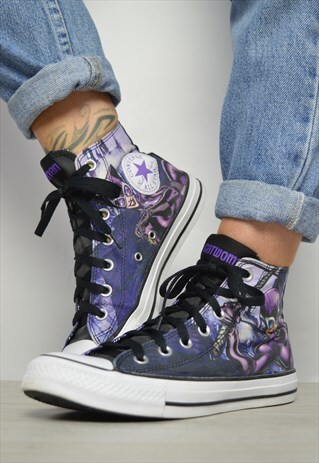 CONVERSE PURPLE DC COMICS CATWOMAN HI-TOPS RETRO PREPPY