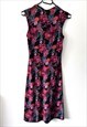 RETRO MINI TIGHT FLORAL MINI DRESS - S