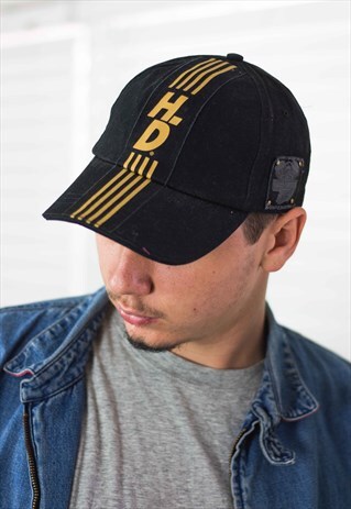 VINTAGE HARLEY DAVIDSON CAP LOGO BASEBALL HAT 90S X 3.5