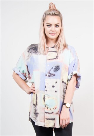 VINTAGE 90'S PASTEL OVERSIZE FESTIVAL SHIRT