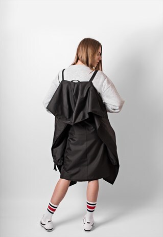 HOODIE BLACK OVERSIZE COAT