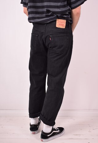 LEVI'S 501 MENS VINTAGE JEANS W34 L30 BLACK 90S