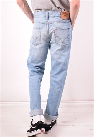 LEVI'S 506 MENS VINTAGE JEANS W33 L34 BLUE 90S