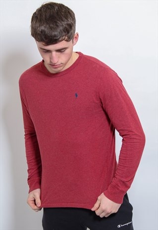 ralph lauren red long sleeve t shirt