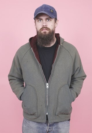 VINTAGE RARE WOOLRICH HOODED LINED JACKET /R13008