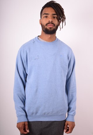 STARTER MENS VINTAGE SWEATSHIRT JUMPER MEDIUM BLUE 90S