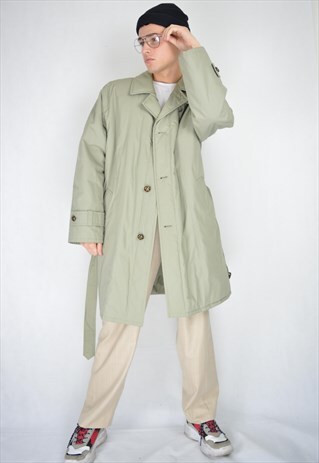 VINTAGE CREAM COLOUR OVERSIZE CLASSIC TRENCH COAT