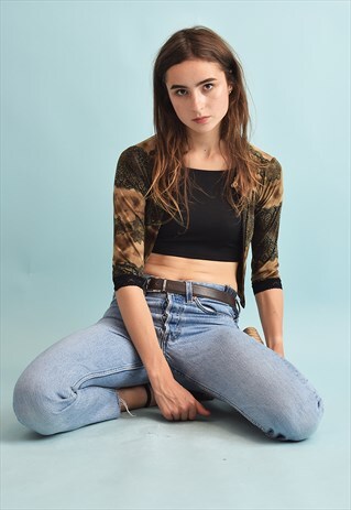 90'S RETRO FESTIVAL PETITE TRIMMED KITSCH TOP