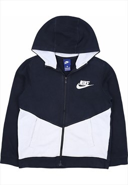 Nike 90's Spellout Zip Up Hoodie Large Black