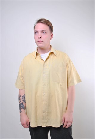 80S YELLOW MAN OVERSIZE SHORT SLEEVE HOLIDAY SHIRT