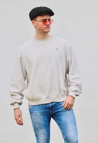 CHAMPION USA MINIMALIST SNOW WHITE VINTAGE SWEATSHIRT