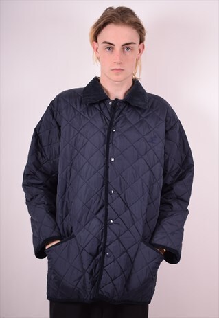 AUSTRALIAN L'ALPINA MENS VINTAGE QUILTED JACKET LARGE BLUE 9