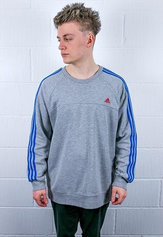 VINTAGE ADIDAS STRIPED SWEATSHIRT