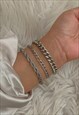 CHUNKY SILVER CURB CHAIN BRACELET