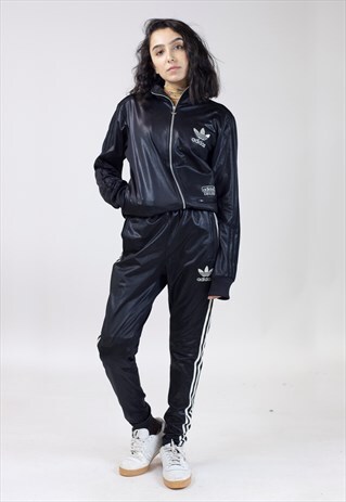 VINTAGE 90S ADIDAS BLACK TRACKSUIT