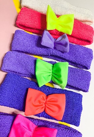 CRINKLE HEADBAND WITH BOW
