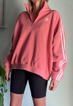 Vintage Adidas Pink Fleece Jumper
