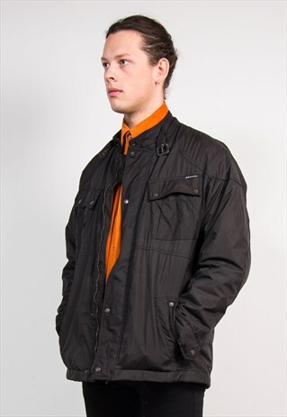 VINTAGE 90'S PLAIN BLACK DOLCE & GABBANA CASUAL JACKET COAT