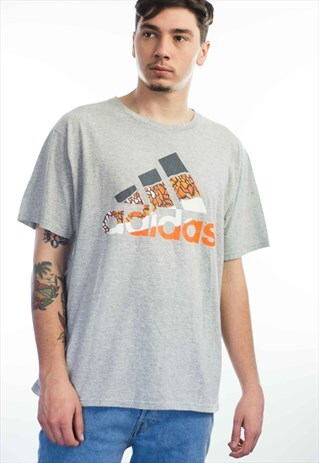 VINTAGE ADIDAS LOGO T-SHIRT 90S XL 6.5