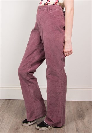 VINTAGE 90'S LIGHT PURPLE CORD HIGH WAIST TROUSERS