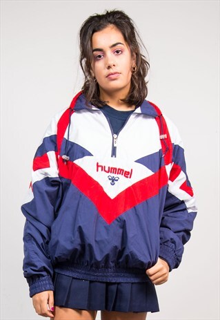 VINTAGE 90'S COLOURBLOCK HUMMEL TRACKSUIT PULLOVER JACKET