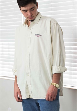 VINTAGE POLO SPORT RALPH LAUREN SHIRT LOGO 90S L 12.9