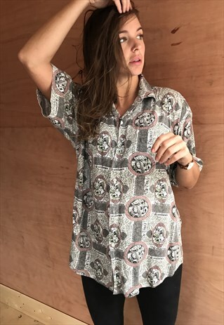 PATTERNED OVERSIZED RETRO VINTAGE UNISEX FESTIVAL SHIRT
