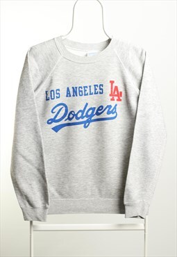 Vintage Hanes LA Dodgers Crewneck Logo Sweatshirt Grey