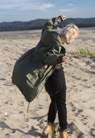 KHAKI PARKA COAT