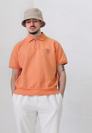 VINTAGE POLO SPORT ANGLING SHORT SLEEVE ZIP SWEATSHIRT