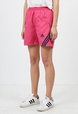 VINTAGE PINK ADIDAS TRACK MINI SHORTS